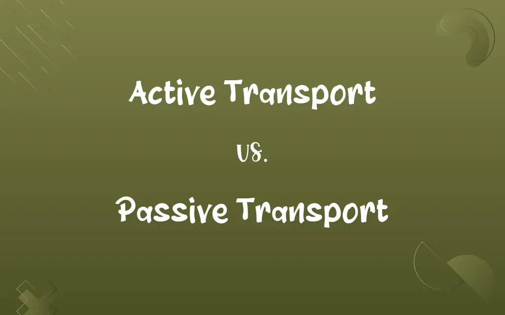 Active Transport vs. Passive Transport