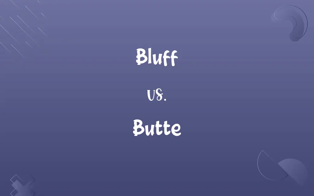 Bluff vs. Butte