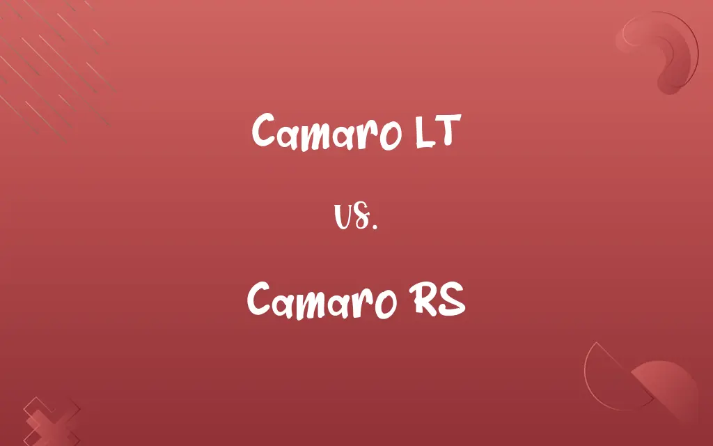 Camaro LT vs. Camaro RS