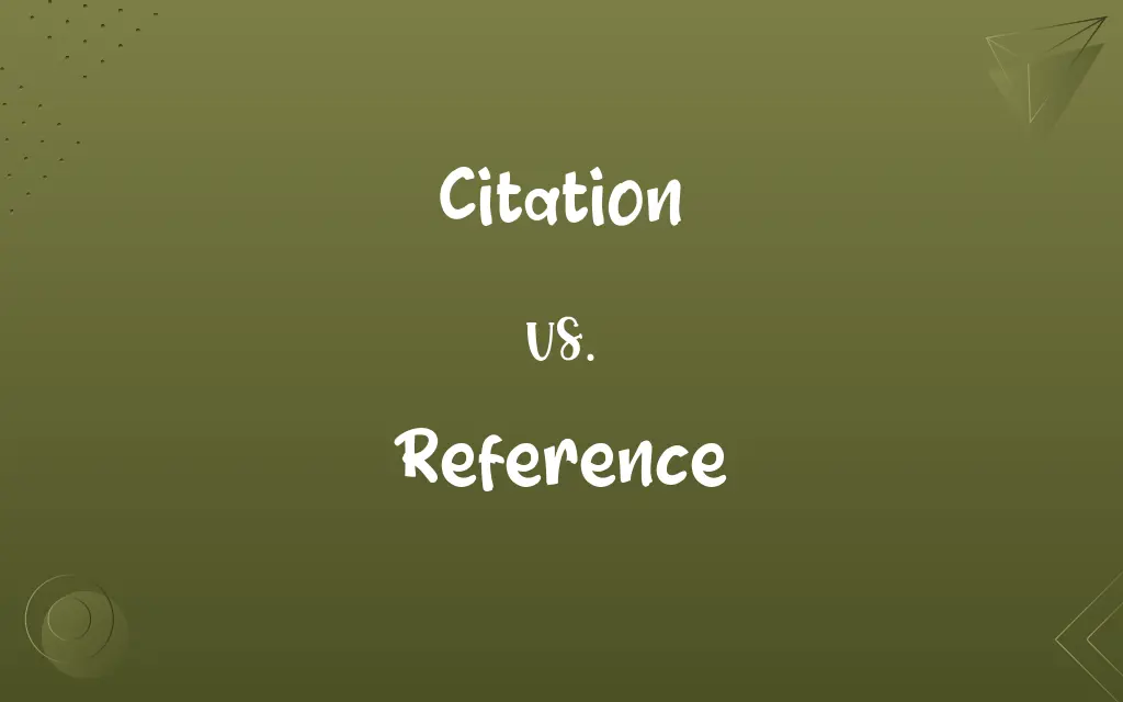 Citation vs. Reference