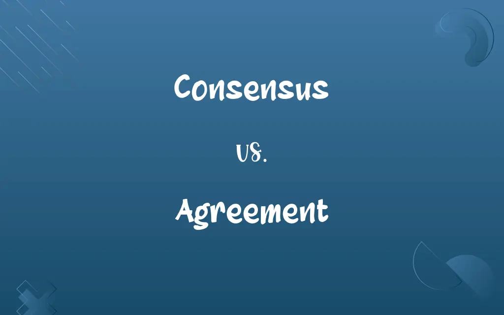 Consensus vs. Agreement