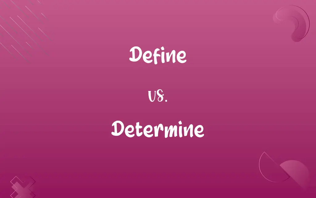 Define vs. Determine
