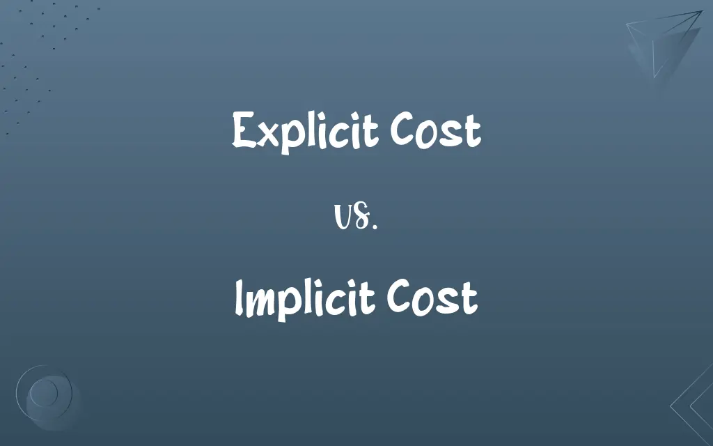 Explicit Cost vs. Implicit Cost