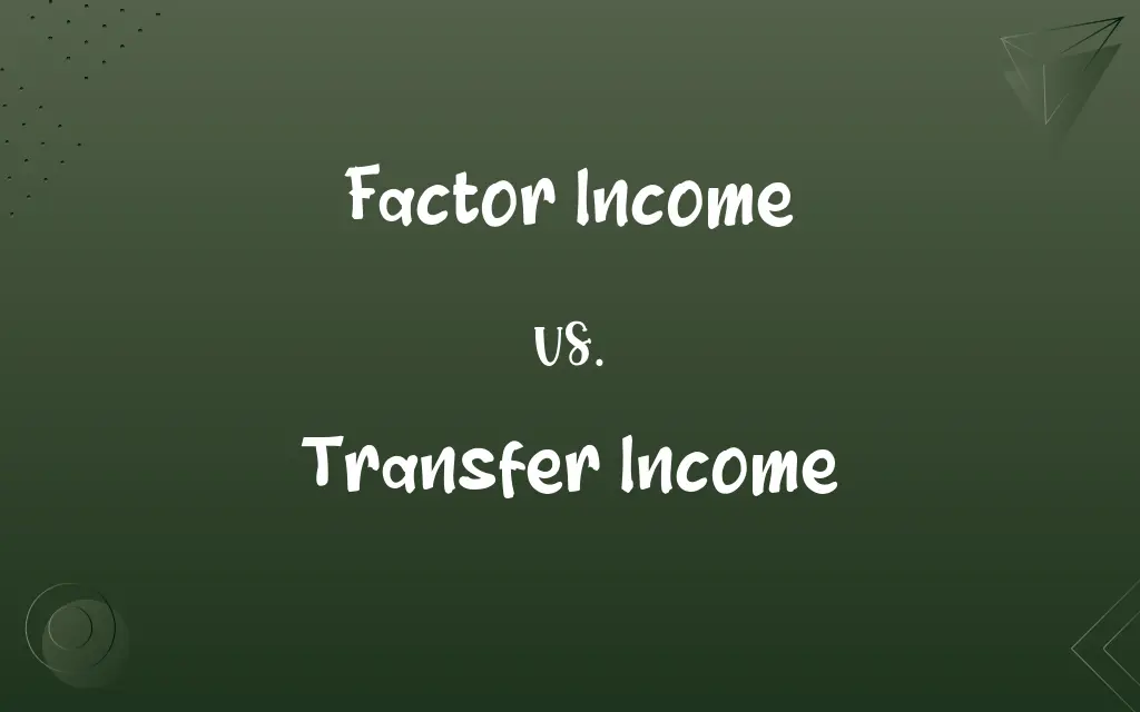 Factor Income vs. Transfer Income