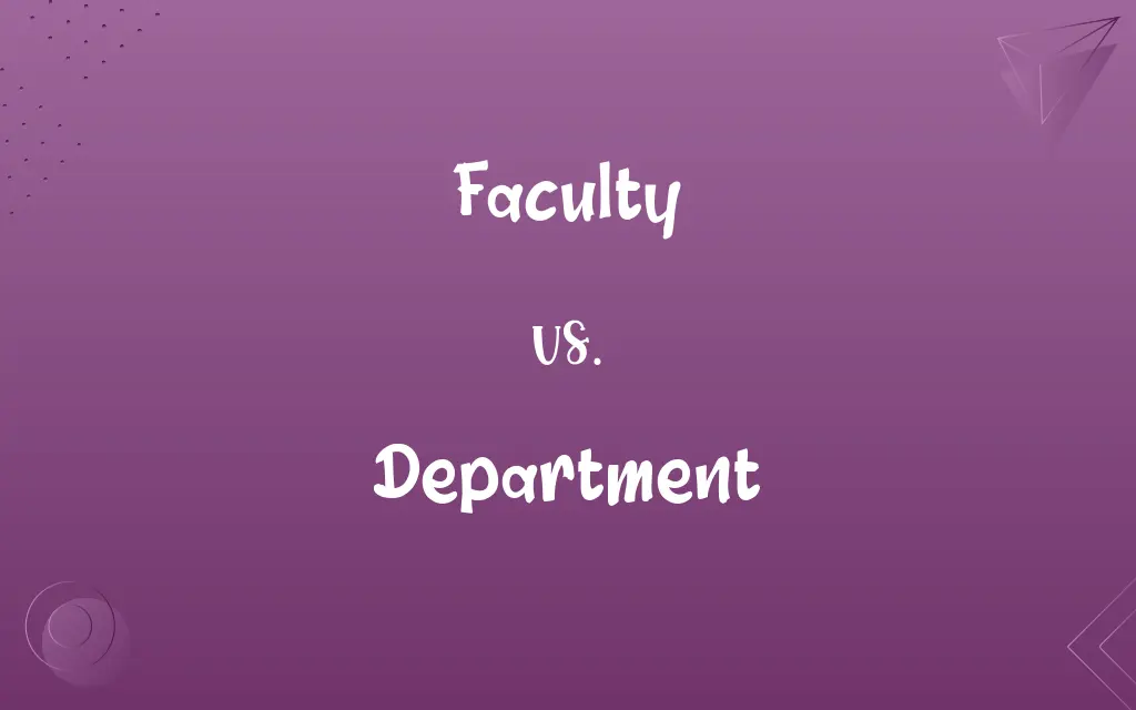 Faculty vs. Department