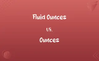 Fluid Ounces vs. Ounces