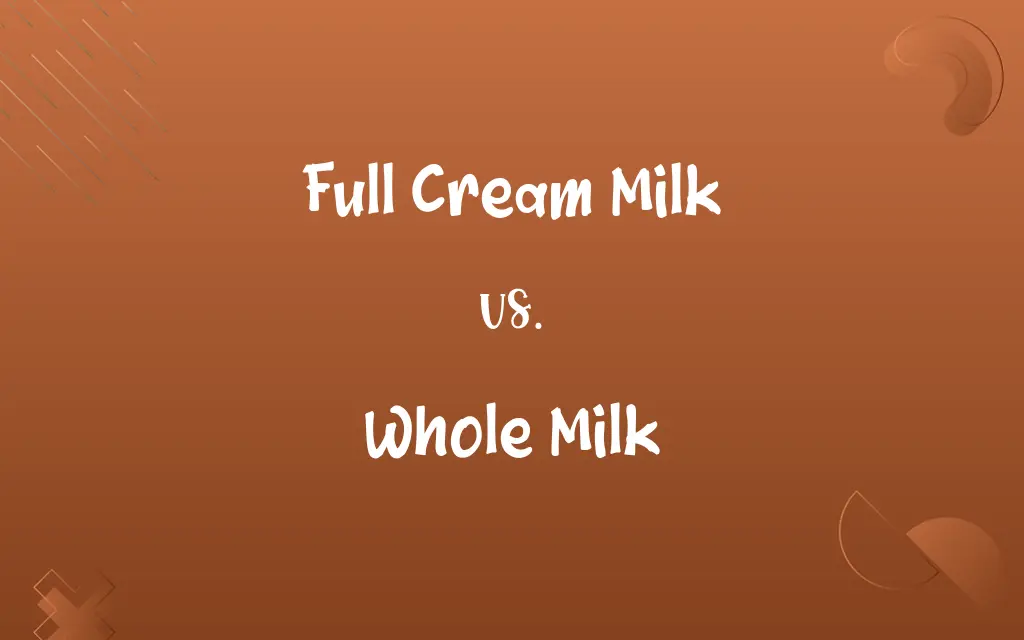 Full Cream Milk vs. Whole Milk