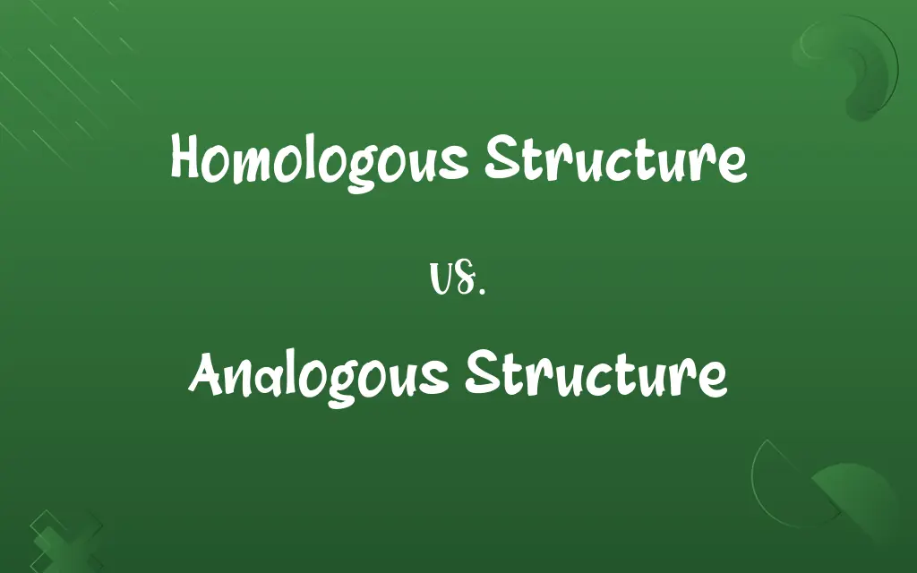 Homologous Structure vs. Analogous Structure