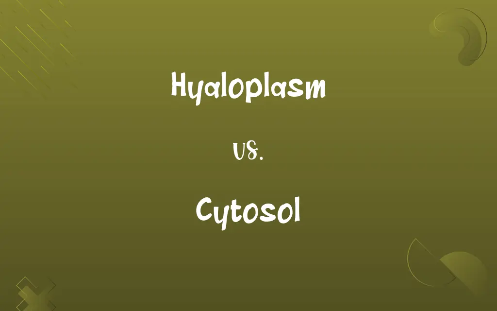 Hyaloplasm vs. Cytosol