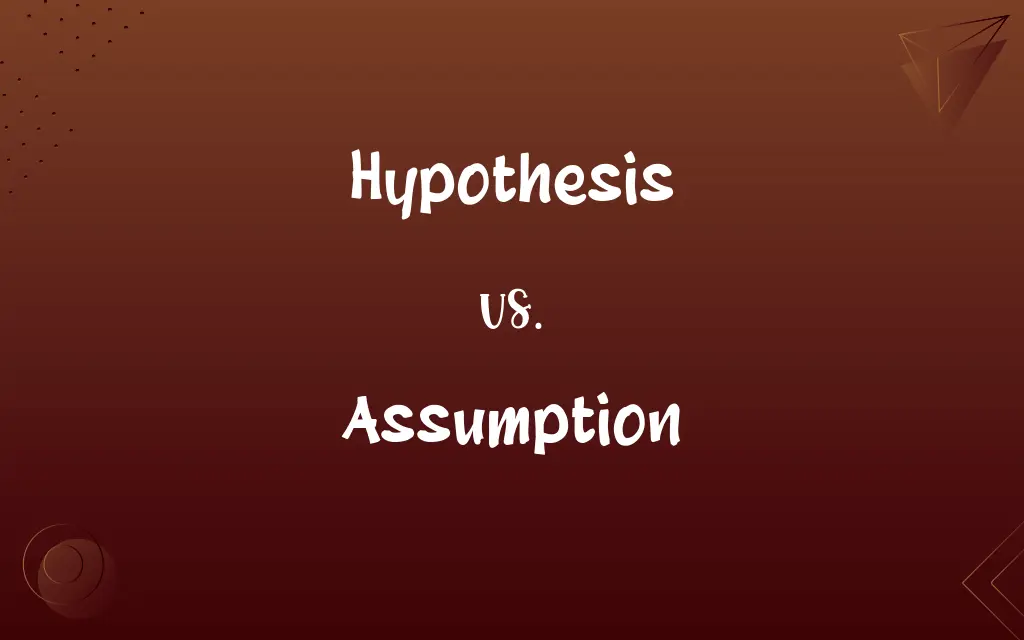 Hypothesis vs. Assumption