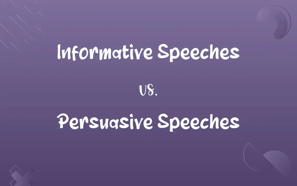 Informative Speeches vs. Persuasive Speeches