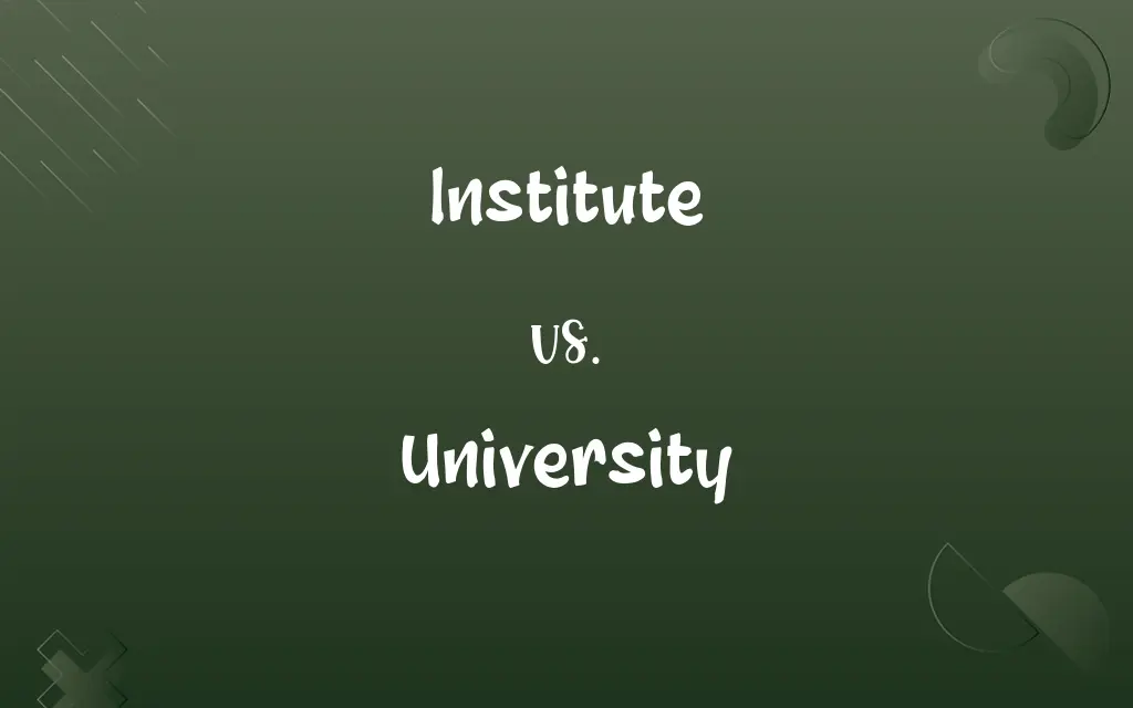 Institute vs. University