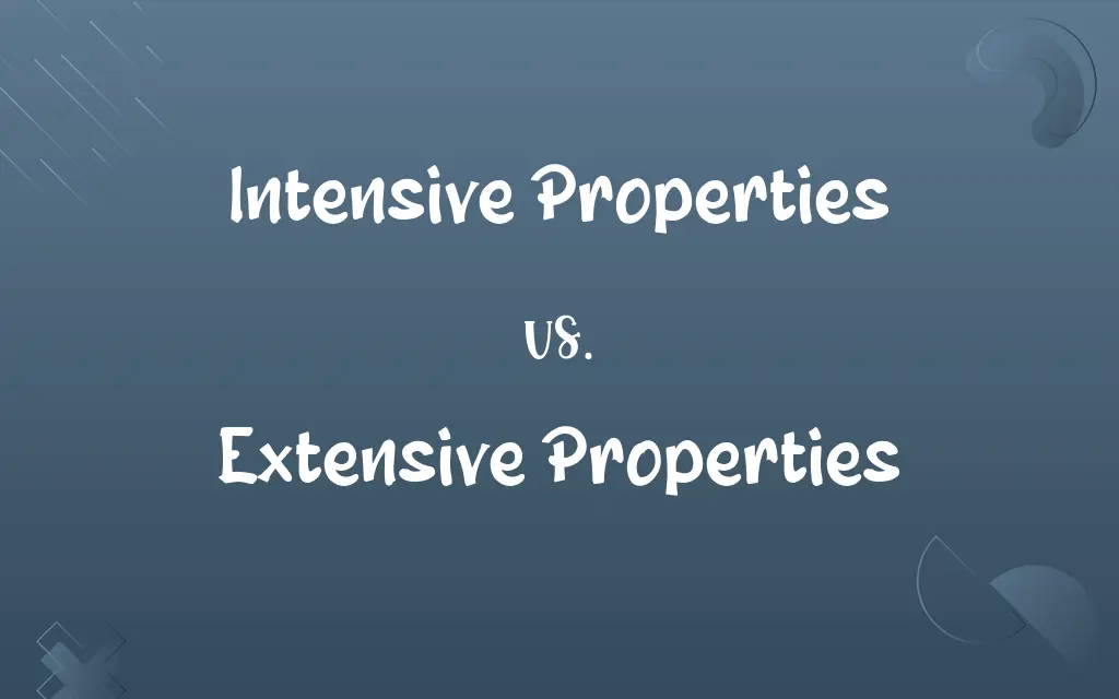 Intensive Properties vs. Extensive Properties