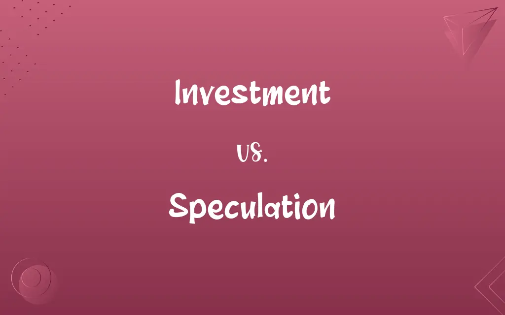 Investment vs. Speculation