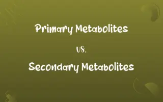 Primary Metabolites vs. Secondary Metabolites