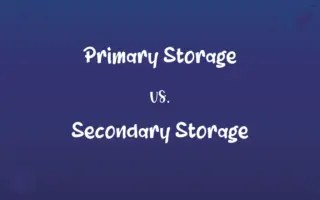 Primary Storage vs. Secondary Storage