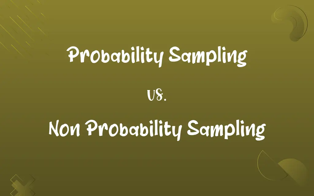 Probability Sampling vs. Non Probability Sampling