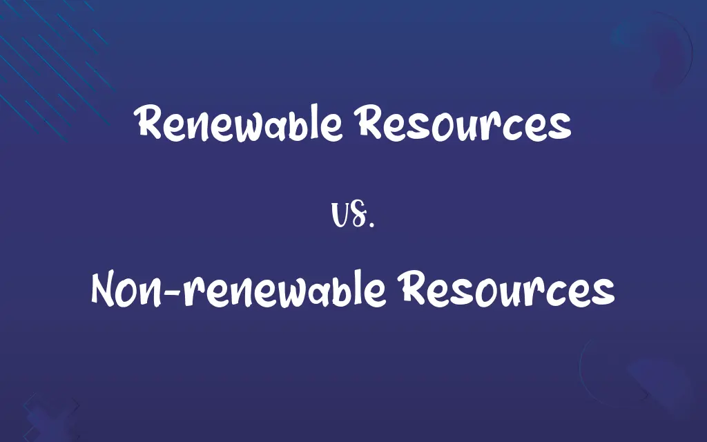 Renewable Resources vs. Non-renewable Resources