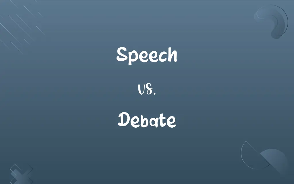 Speech vs. Debate