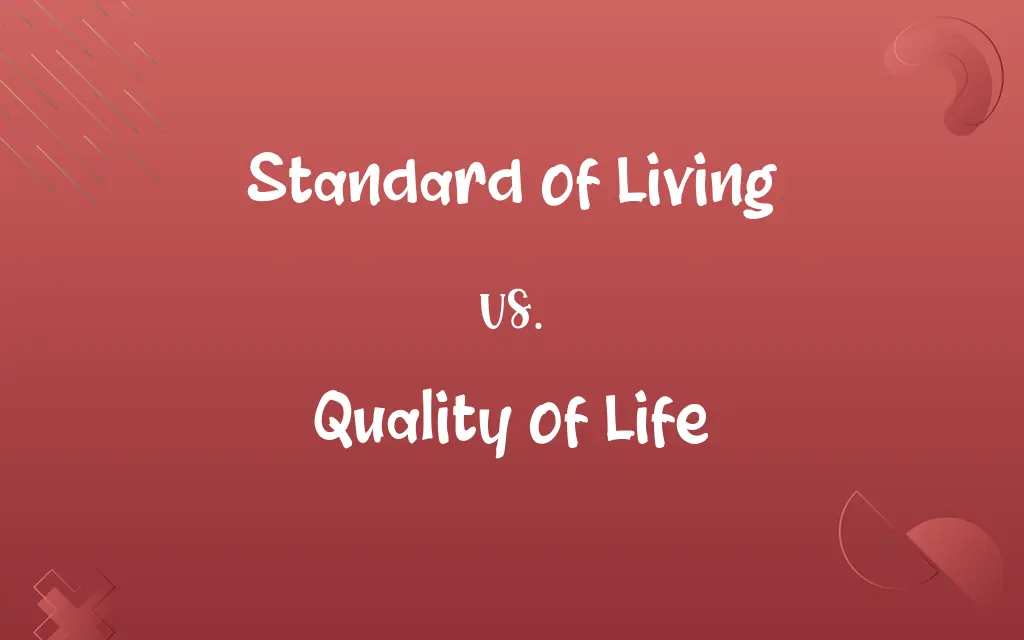 Standard of Living vs. Quality of Life