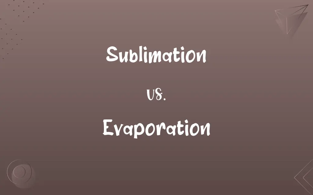 Sublimation vs. Evaporation
