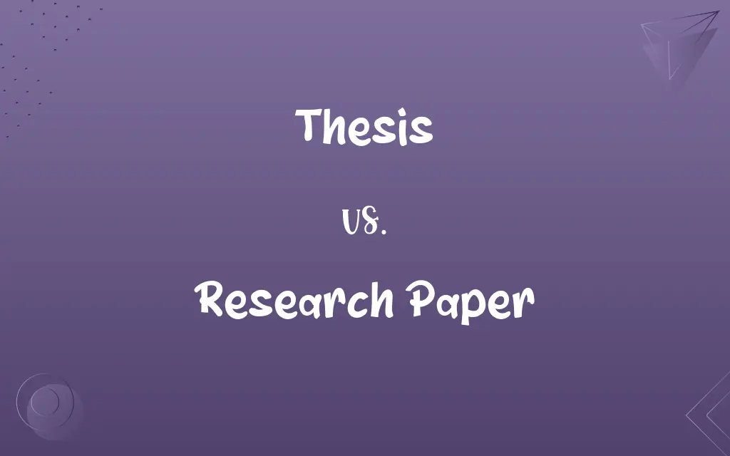 Thesis vs. Research Paper