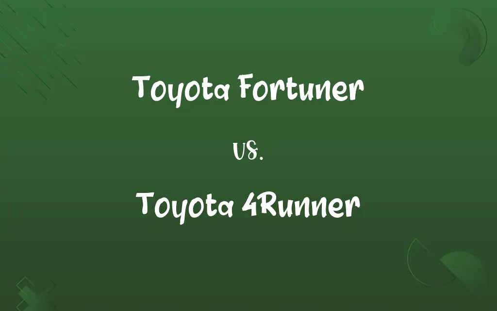 Toyota Fortuner vs. Toyota 4Runner