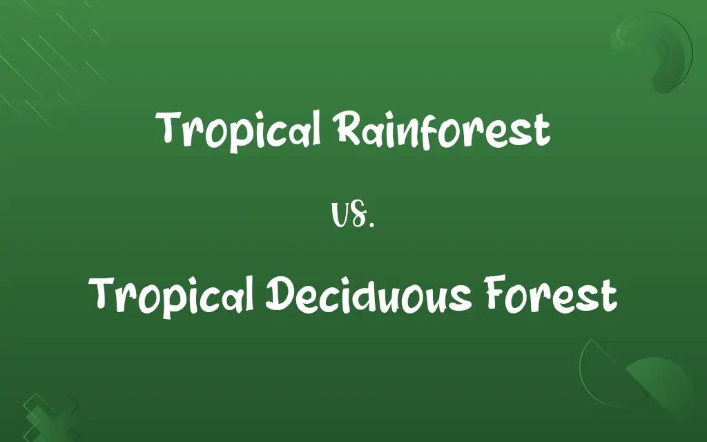Tropical Rainforest vs. Tropical Deciduous Forest