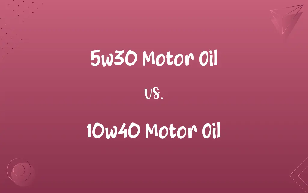 5w30 Motor Oil vs. 10w40 Motor Oil