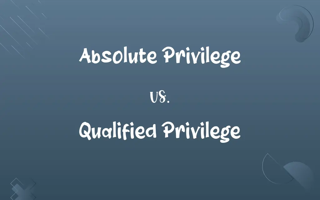 Absolute Privilege vs. Qualified Privilege