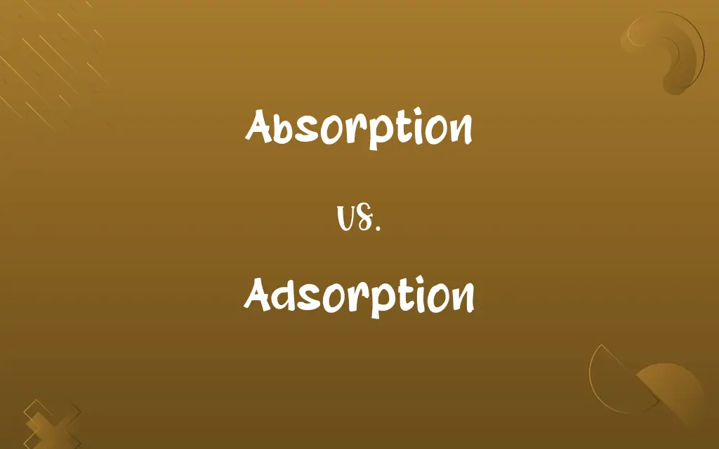 Absorption vs. Adsorption