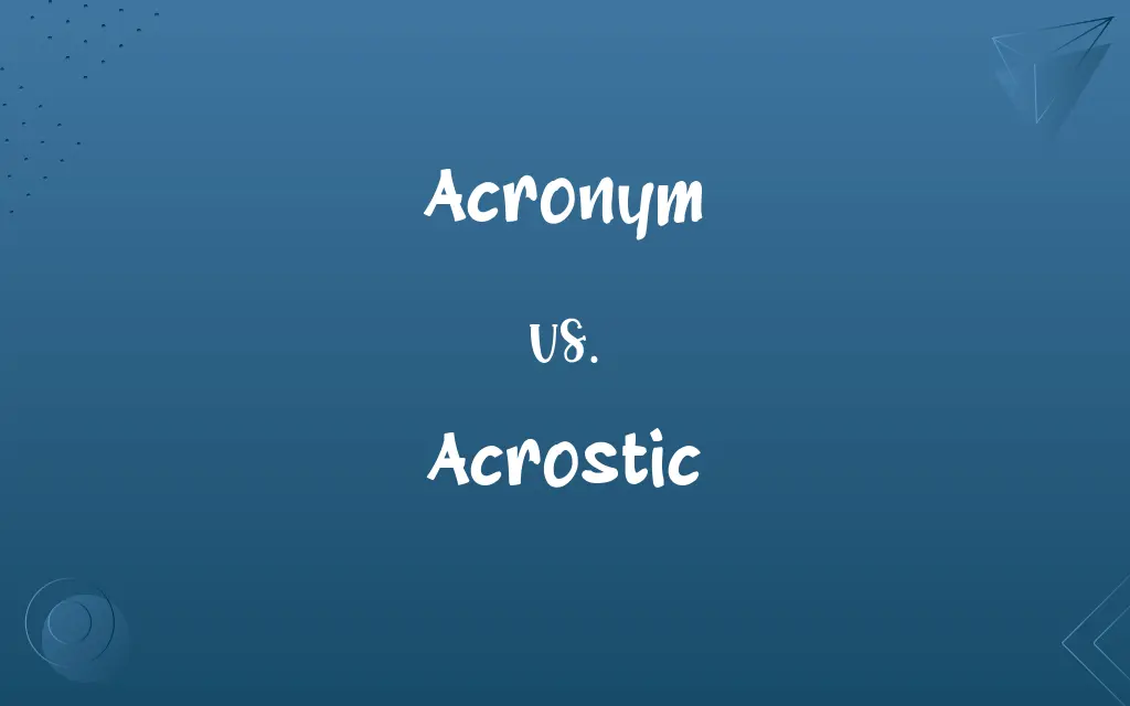 Acronym vs. Acrostic