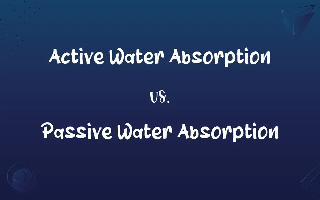 Active Water Absorption vs. Passive Water Absorption