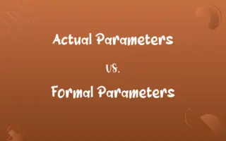Actual Parameters vs. Formal Parameters