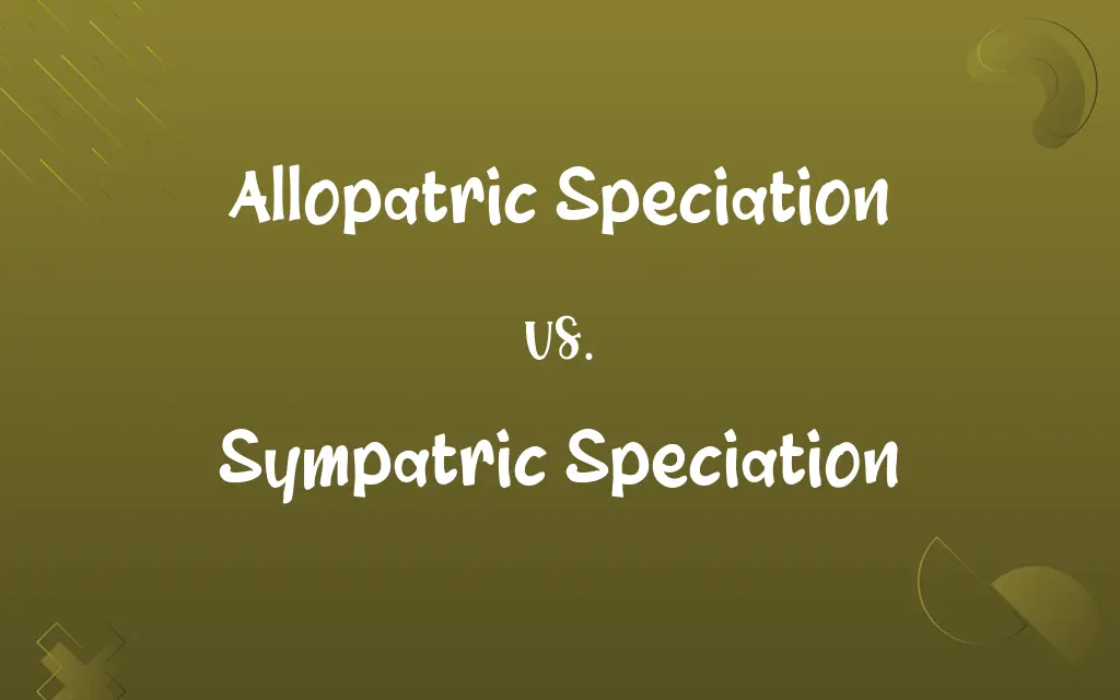 Allopatric Speciation vs. Sympatric Speciation