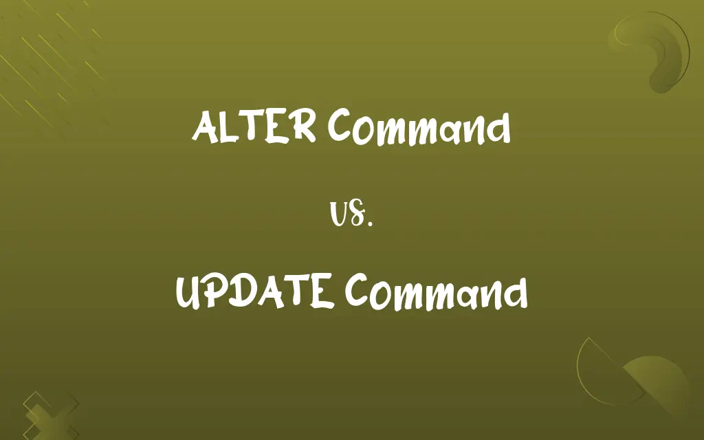 ALTER Command vs. UPDATE Command