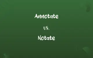 Annotate vs. Notate