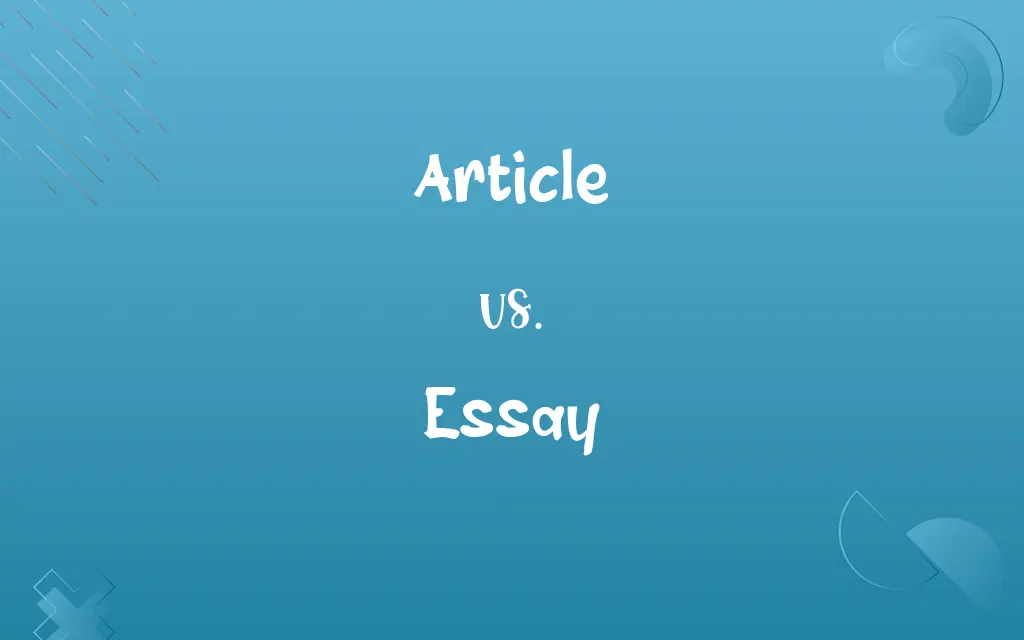 Article vs. Essay