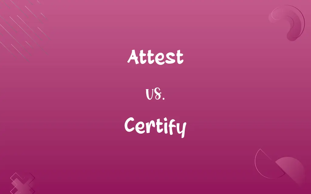 Attest vs. Certify