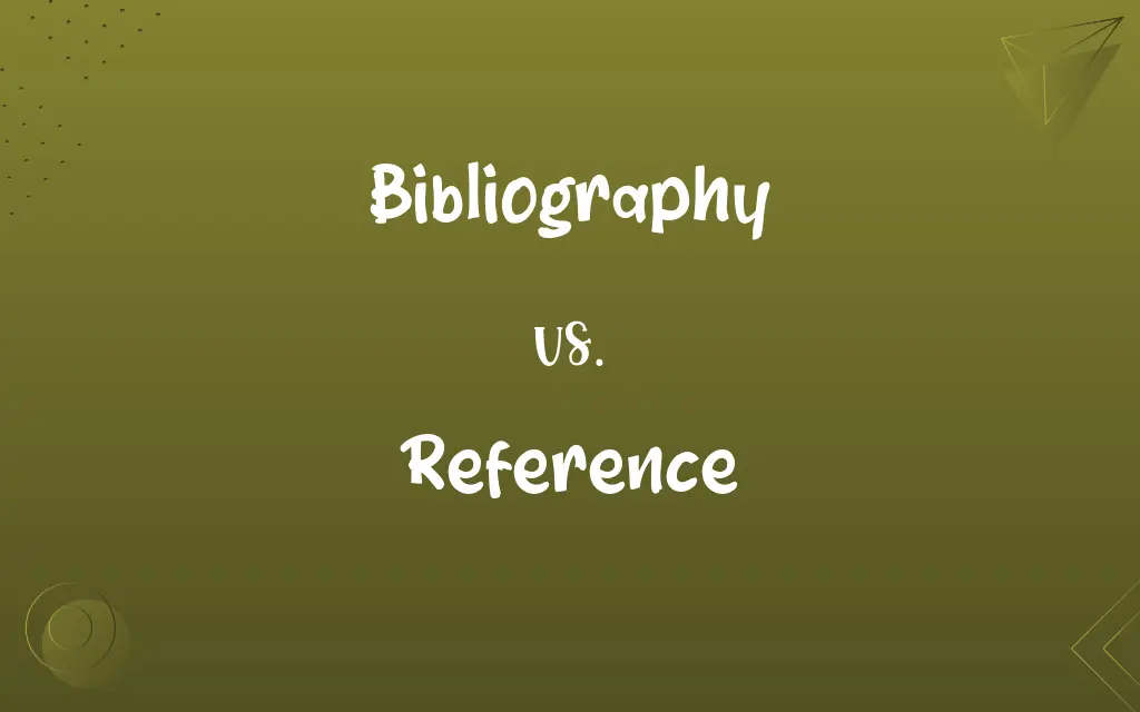 Bibliography vs. Reference