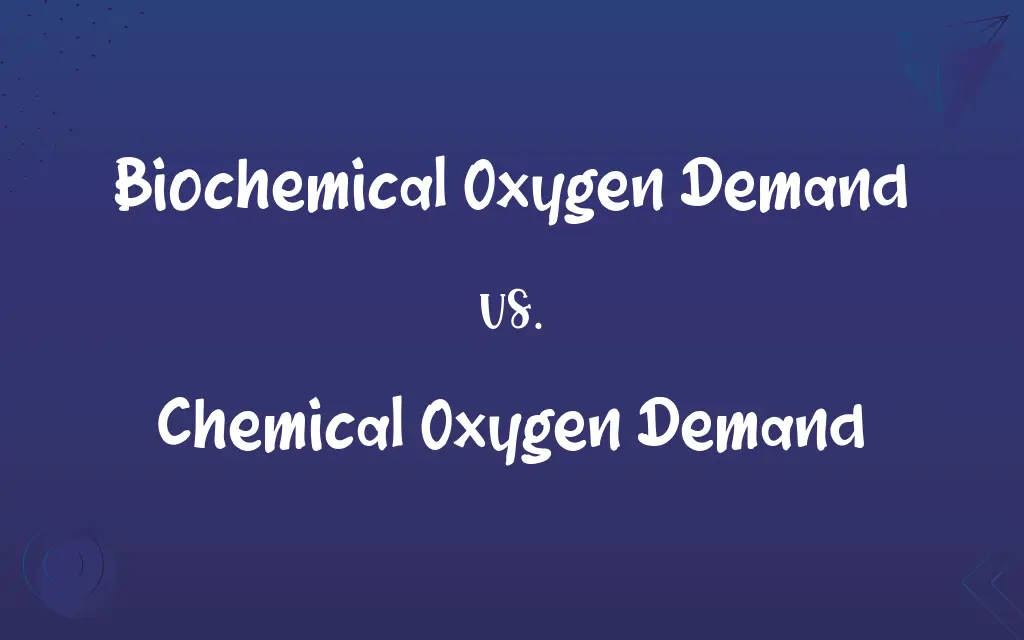 Biochemical Oxygen Demand vs. Chemical Oxygen Demand