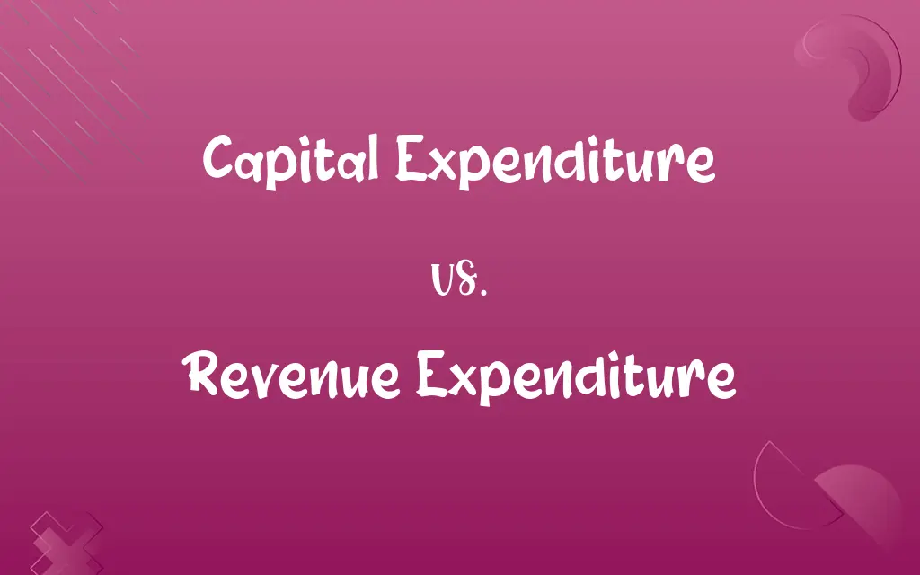 Capital Expenditure vs. Revenue Expenditure