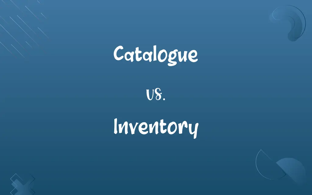 Catalogue vs. Inventory