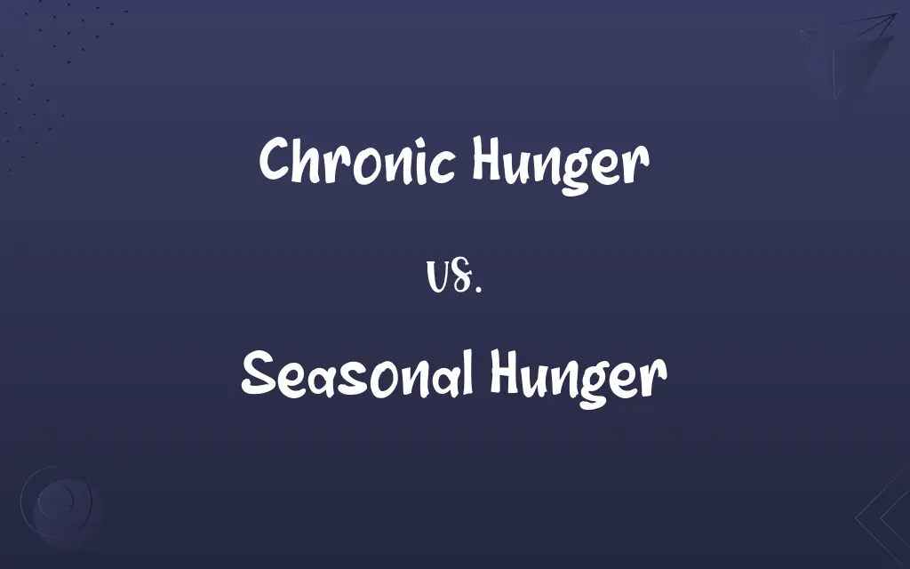 Chronic Hunger vs. Seasonal Hunger