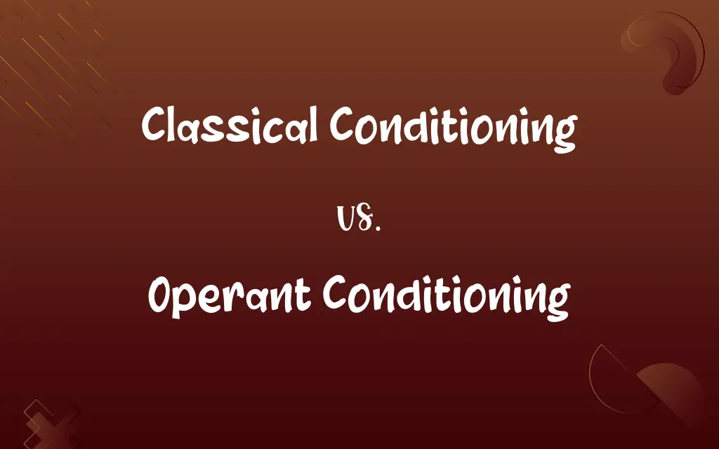 Classical Conditioning vs. Operant Conditioning