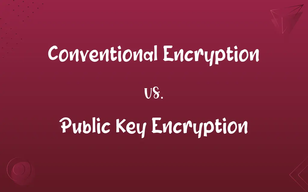 Conventional Encryption vs. Public Key Encryption