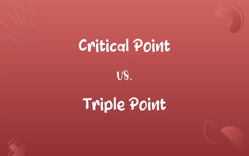 Critical Point vs. Triple Point