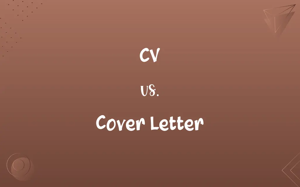 CV vs. Cover Letter
