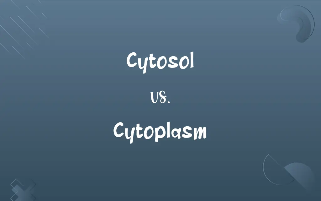 Cytosol vs. Cytoplasm