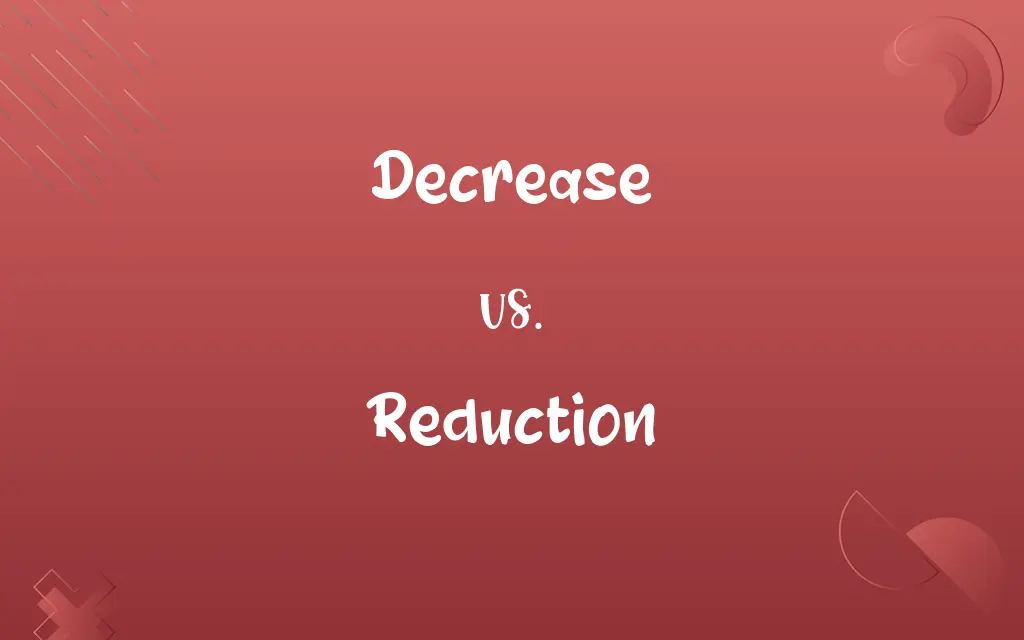 Decrease vs. Reduction